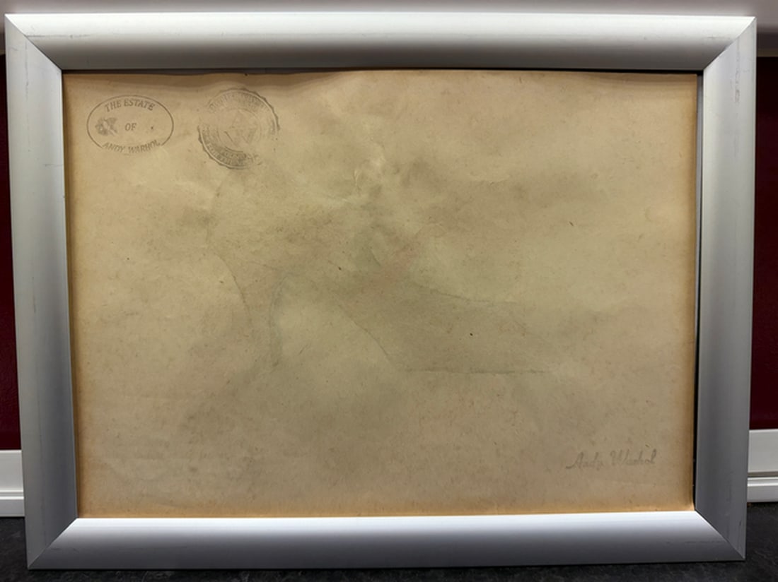 Andy Warhol- (After) Drawing on Paper. Signed Stamped on verso, - 4