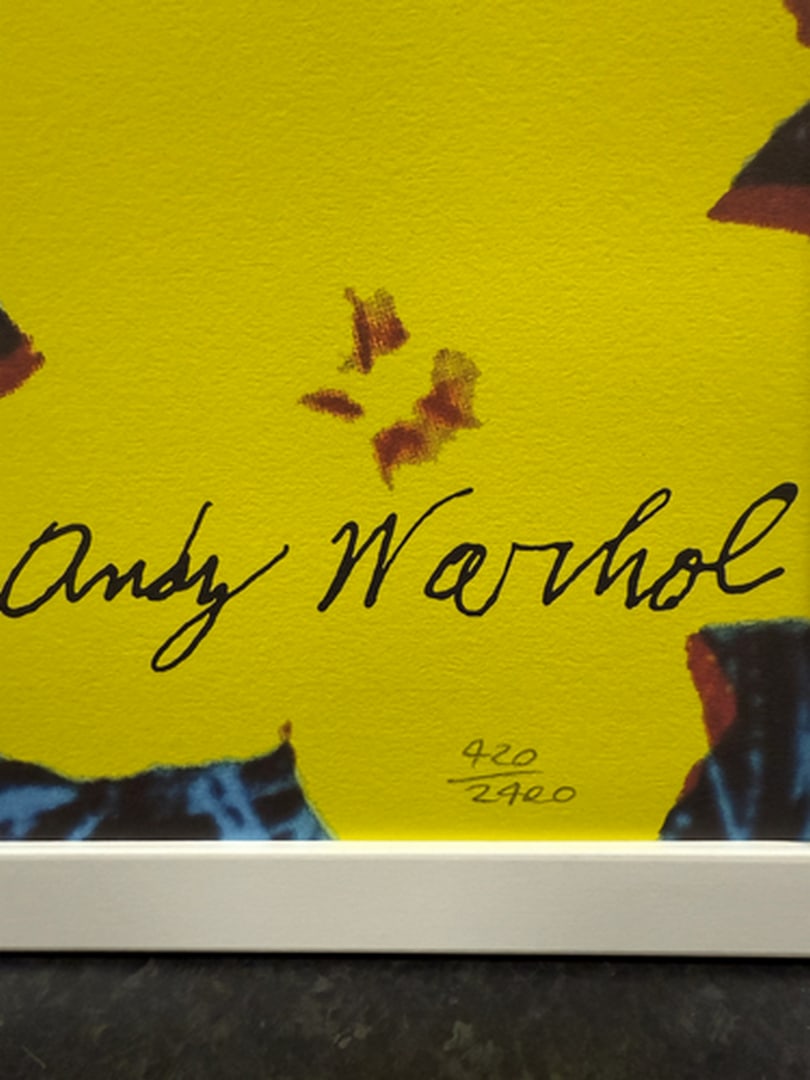 ANDY WARHOL RARE 1986 LMD ED LARGE FINE ART LITHOGRAPH PRINT~(23 1/2"" W X 23 5/8"" H) - 2