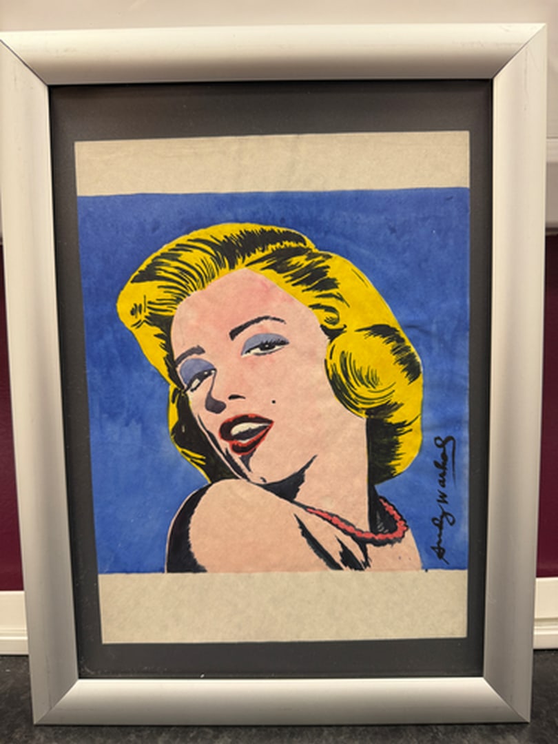 Andy Warhol- (After) Drawing on Paper. Signed Stamped on verso, (1 of 4)