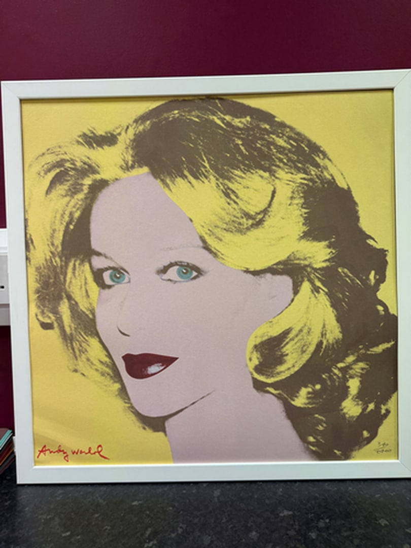 ANDY WARHOL RARE 1986 LMD ED LARGE FINE ART LITHOGRAPH PRINT~(23 1/2"" W X 23 5/8"" H) (1 of 3)