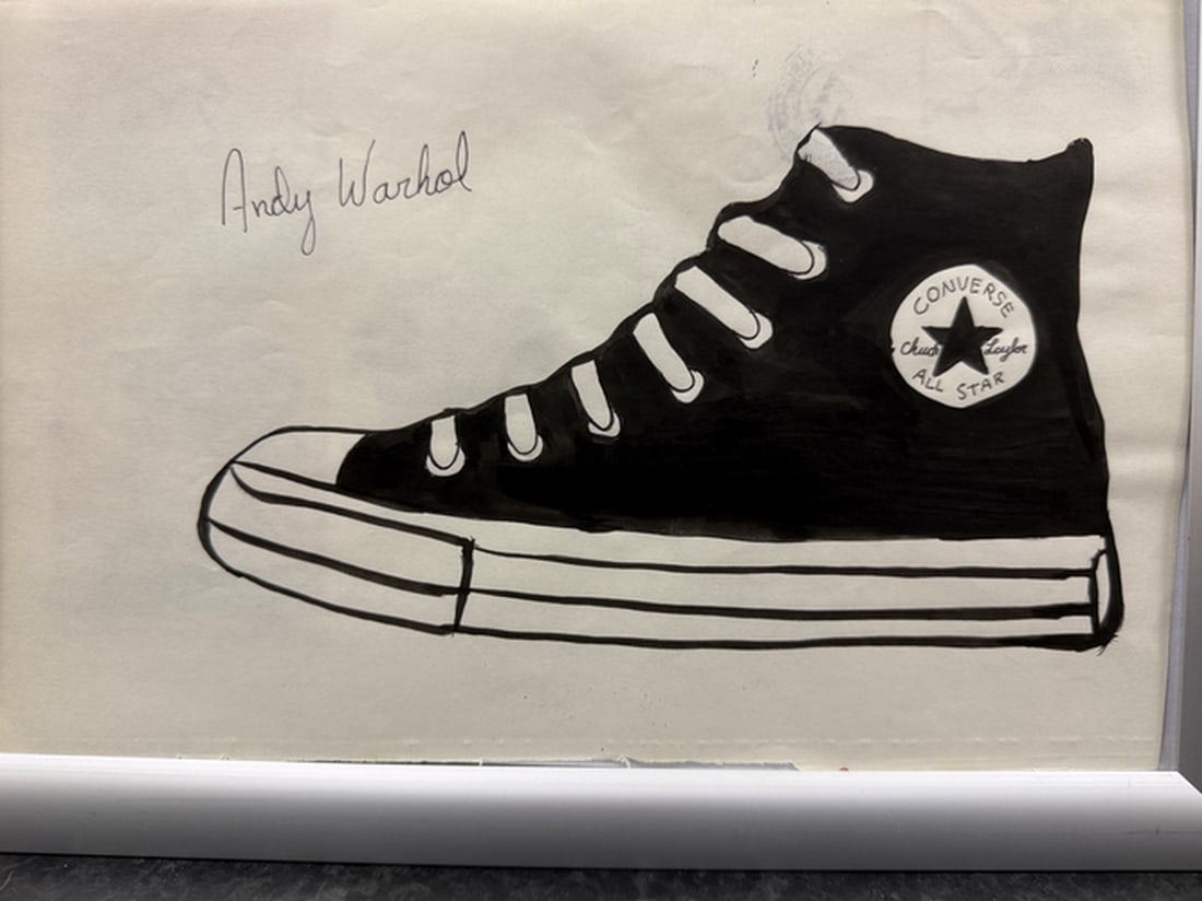 Andy Warhol- (After) Drawing on Paper. Signed Stamped on verso, (1 of 3)