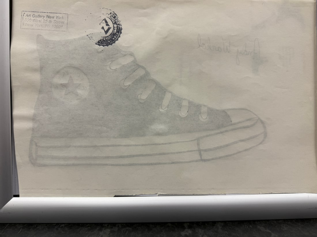 Andy Warhol- (After) Drawing on Paper. Signed Stamped on verso, - 2