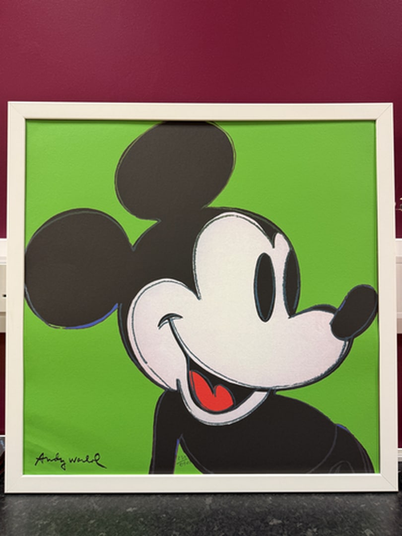 ANDY WARHOL RARE 1986 LMD ED LARGE FINE ART LITHOGRAPH PRINT~(23 1/2"" W X 23 5/8"" H): ANDY WARHOL RARE 1986 LMD ED LARGE FINE ART LITHOGRAPH PRINT~(23 1/2" W X 23 5/8" H) THE PRINT IS SIGNED IN THE PLATE, HAND NUMBERED FROM THE EDITION OF 2400, CMOA STAMP ON THE REVERSE BACK SIDE. IT F