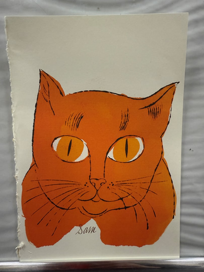 Andy Warhol, Page From a Book, 25 Cats,Sam and Blue Pussy, Rare, Edition, page Size- 22cm x 14cm. (1 of 3)