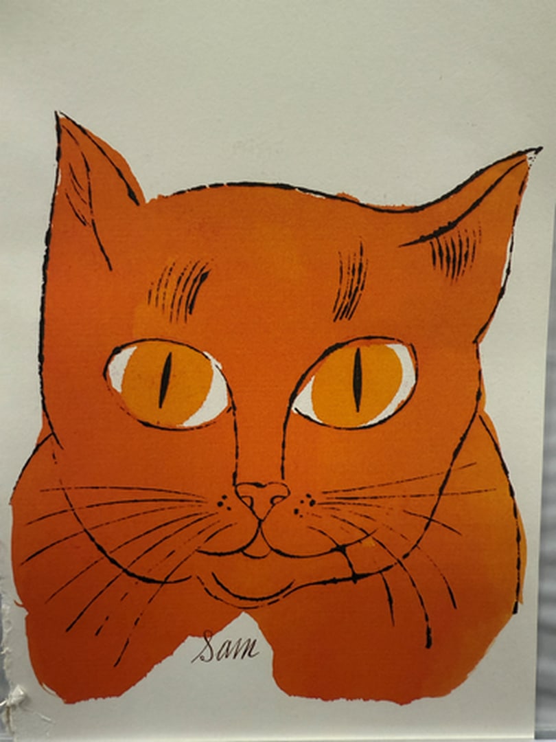 Andy Warhol, Page From a Book, 25 Cats,Sam and Blue Pussy, Rare, Edition, page Size- 22cm x 14cm. - 2