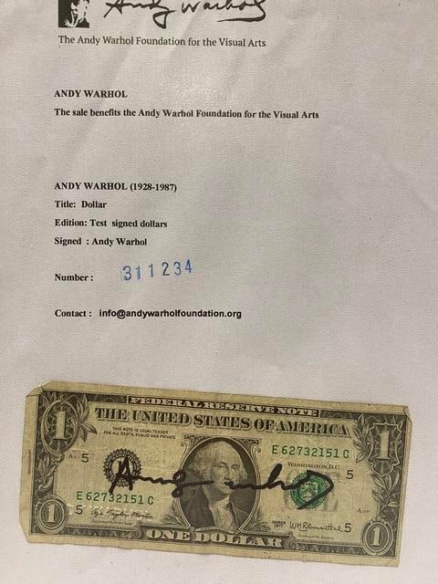Andy Warhol, One Dollars, 1976, Signed, Stamped - 3