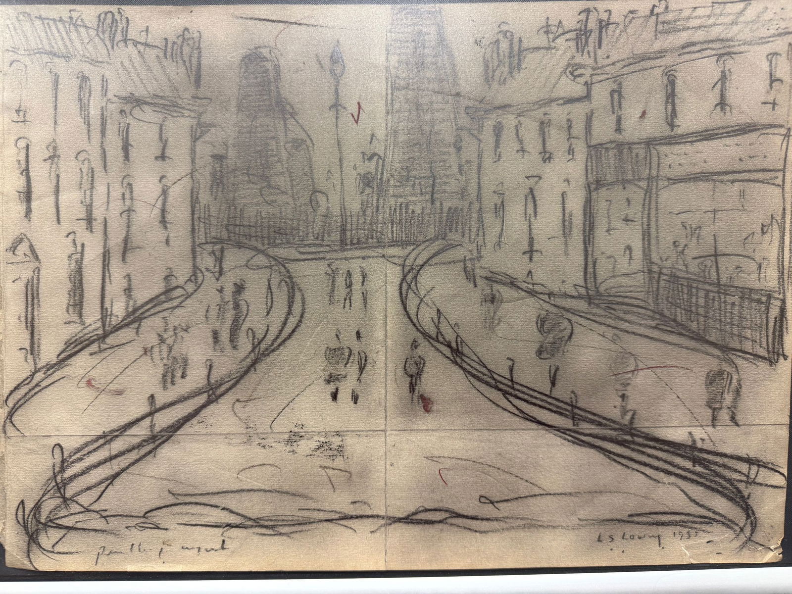 Lowry, Old Man 1960's, Original, Drawing, Hand Signed - 5