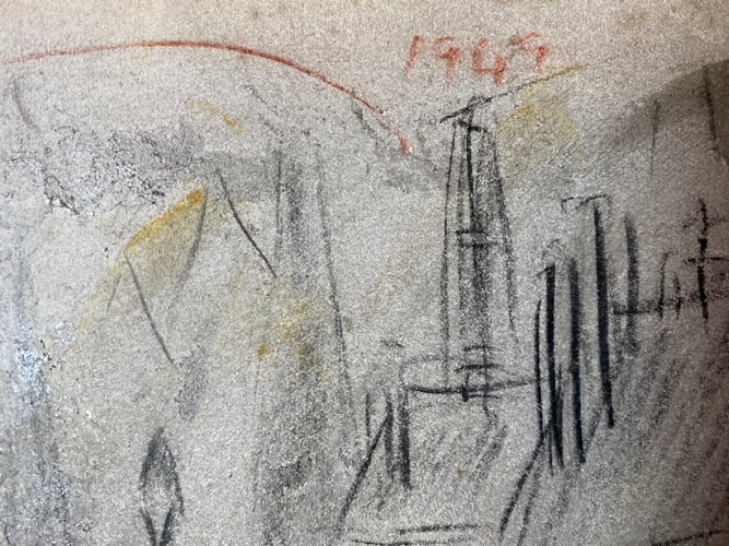 Laurence Stephen Lowry, 1950, Original, Drawing, Hand Signed, - 3