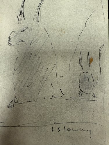 Laurence Stephen Lowry, Original, Drawing, Rare, Hand Signed, - 8