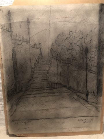 Laurence Stephen Lowry, 1959, Original, Drawing, Hand Signed, - 7