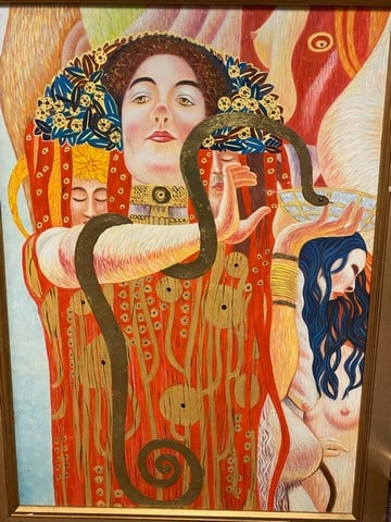Gustav Klimt, (“In the manner of”) The Three Ages of Woman, Original Oil Painting, - 2