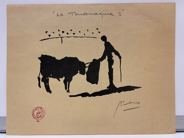 Picasso, Print, Original, Signed, Stamp, Seal,: Picasso, Print, Original, Signed, Stamp, Seal,