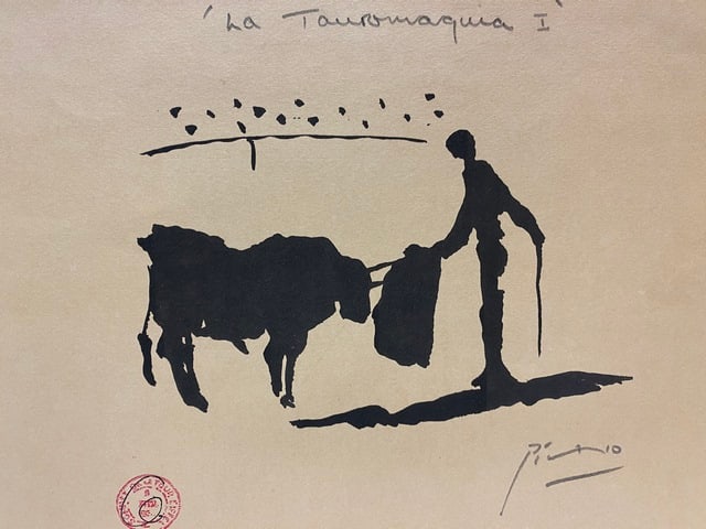 Picasso, Print, Original, Signed, Stamp, Seal, - 2