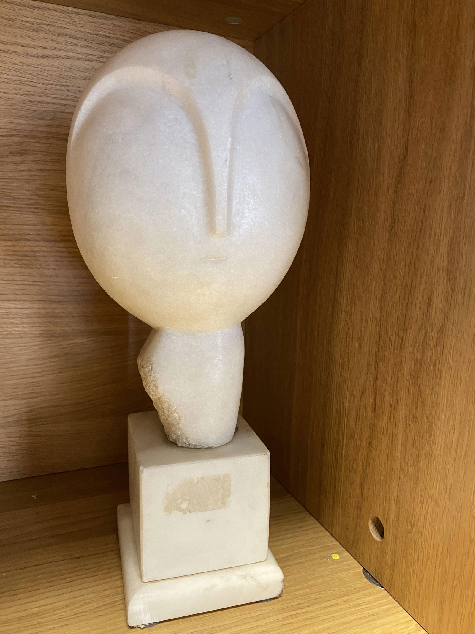 Constantin Brancusi (“In the manner of”), Marble Head Art Sculpture Signed And Dated 193 - 12
