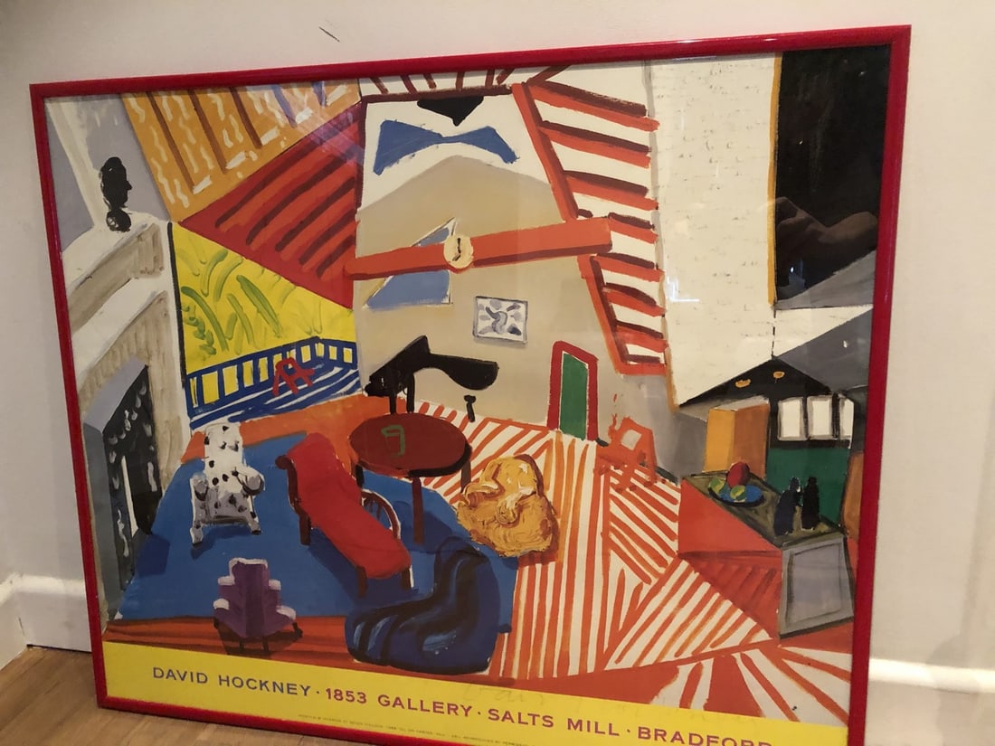 David Hockney, Original Exhibition Poster, 1853 Gallery, Signed With Latter of COA, - 4