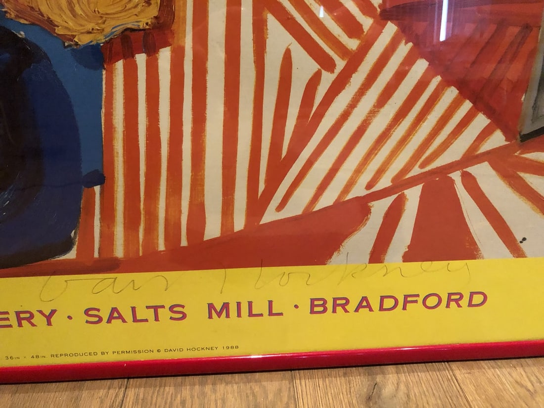 David Hockney, Original Exhibition Poster, 1853 Gallery, Signed With Latter of COA, - 8