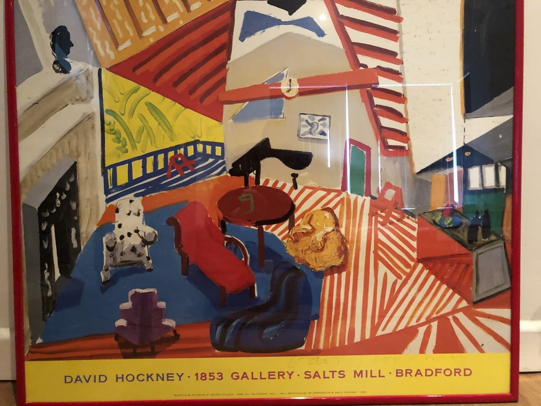David Hockney, Original Exhibition Poster, 1853 Gallery, Signed With Latter of COA, - 9