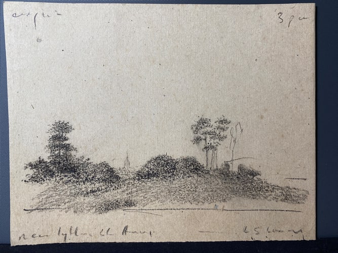 L.S.Lowry, Original, Drawing, Rare, Hand Signed and dated, - 2