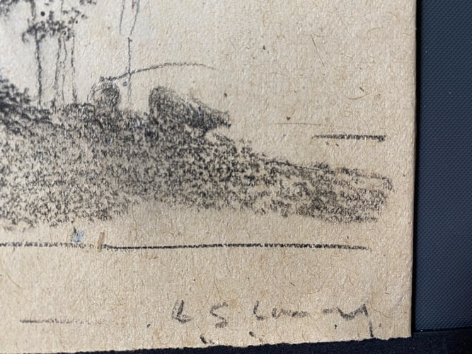 L.S.Lowry, Original, Drawing, Rare, Hand Signed and dated, - 5