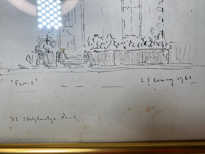 Laurence Stephen Lowry, 1961, Original, Drawing, Hand Signed, - 10