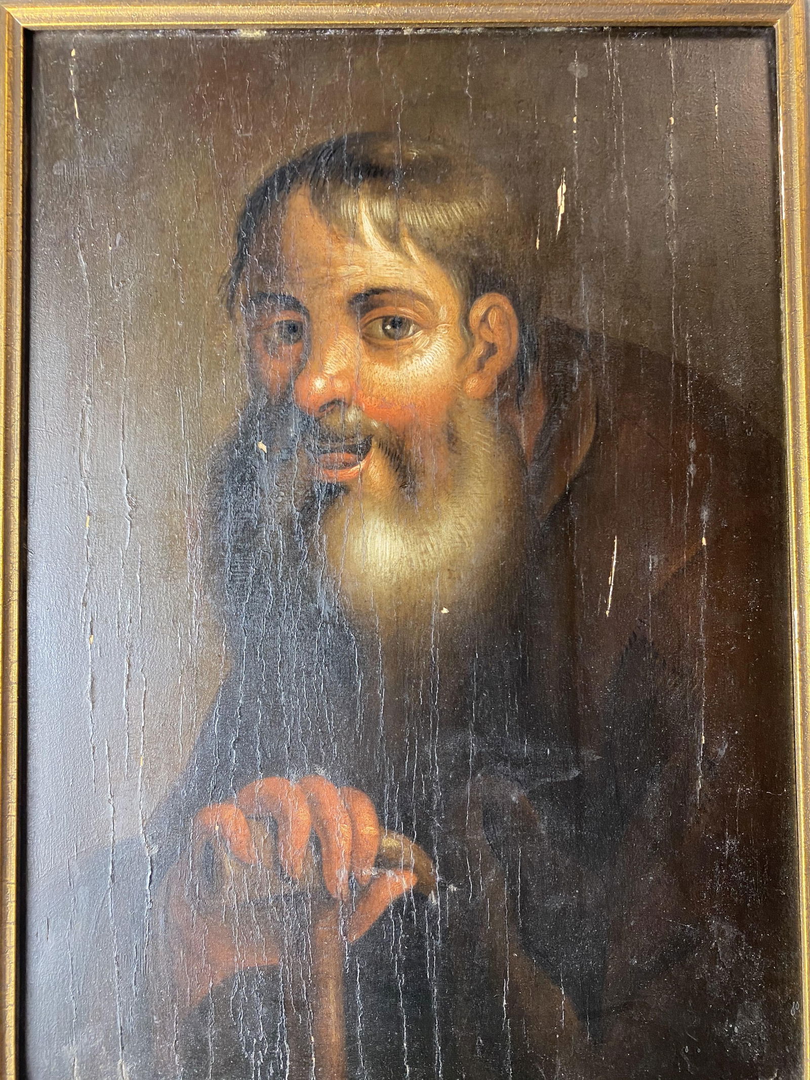 Original Oil Painting, (“In the manner of”) On Wood Art stamped, Seal, - 5