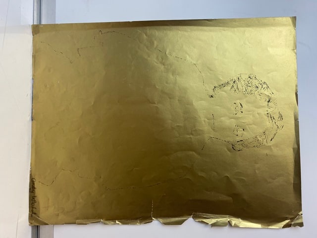 Andy Warhol, Original, Print on foil, from the gold book, signed, - 3