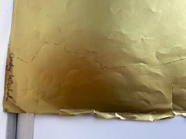 Andy Warhol, Original, Print on foil, from the gold book, signed, - 6