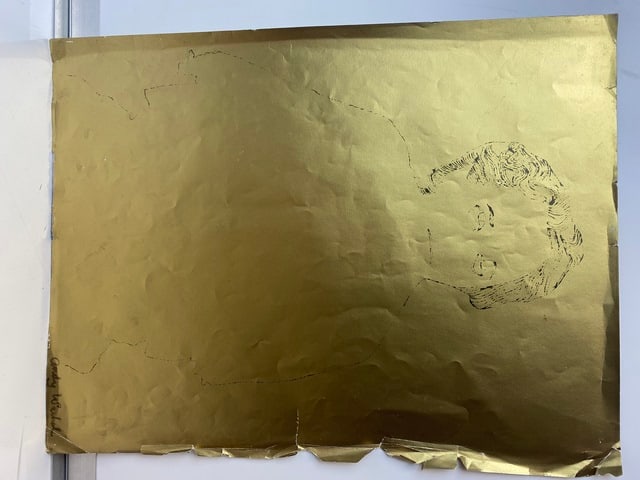 Andy Warhol, Original, Print on foil, from the gold book, signed, - 8