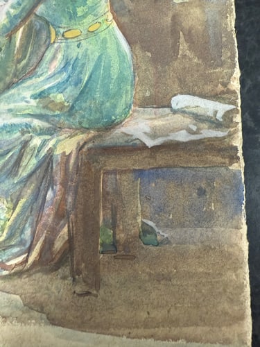 Charles. A. Sheahan (1864-1937) Original, Watercolor Drawing, Rare, Hand Signed, - 4