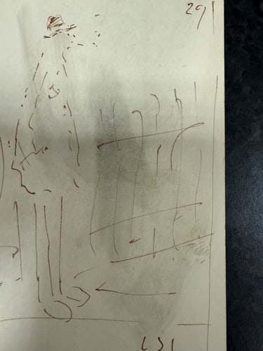 Laurence Stephen Lowry, 1959, Original, Drawing, Hand Signed, Rare, - 2