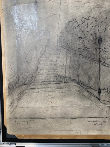 Laurence Stephen Lowry, 1959, Original, Drawing, Hand Signed, - 5