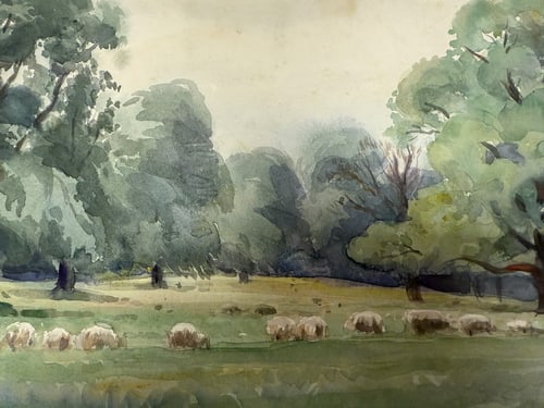 Charles. A. Sheahan (1864-1937) Original, Watercolor Drawing, Rare, Hand Signed, - 2