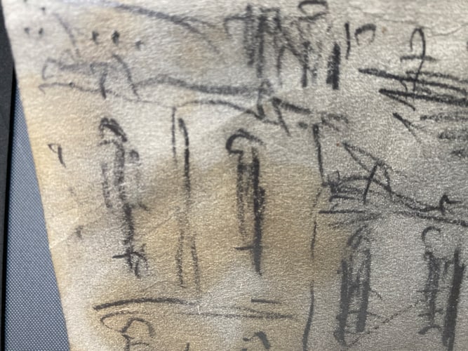 Laurence Stephen Lowry, 1957, Original, Drawing, Hand Signed, - 2