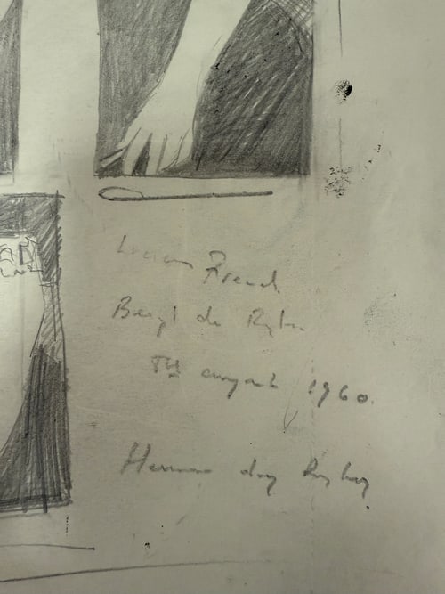 Original, Drawing, Rare, Hand Signed and dated, - 2