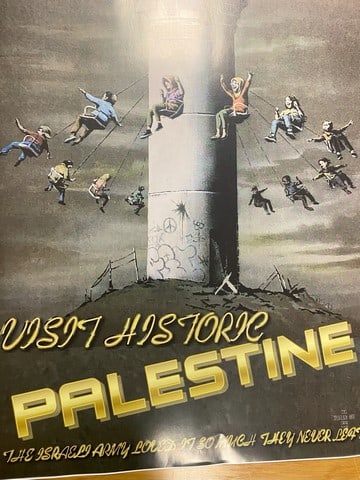 BANKSY- THE WALLED OFF HOTEL POSTER- VISIT HISTORIC PALESTINE- IN COLORS - 3