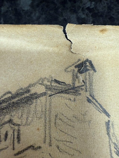 Original, Drawing, Rare, Hand Signed and dated, - 4