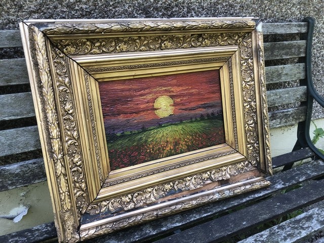 Vincent Van Gogh, (Attributed) Original Oil Painting,Signed, Stamp,Wax Seal, - 6