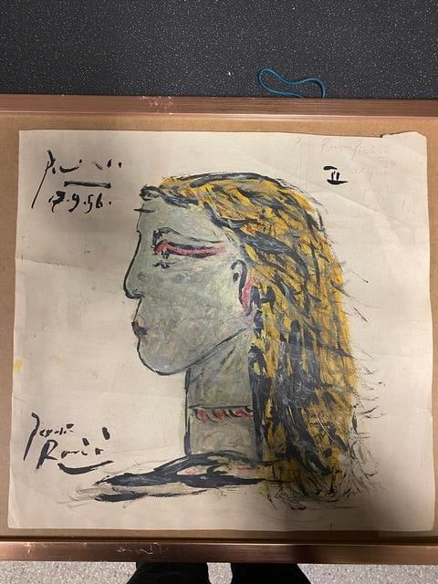 Picasso, Original, Signed And Dated, - 2