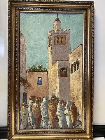 Original Oil Painting On Hardboard. Signed, Yahia - 5