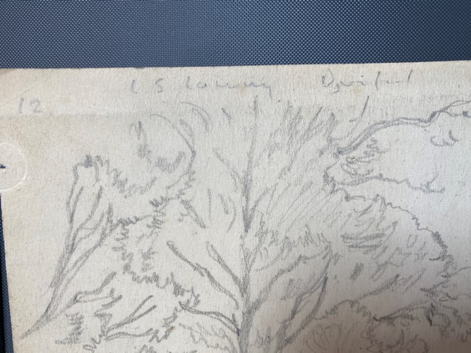 Laurence Stephen Lowry, 1930, Original, Drawing, Hand Signed, Rare,95 years Old, - 7