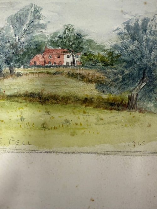 Sheila Fell, Original, Drawing, Rare, Hand Signed and dated, friend Of Artist Lowry - 3