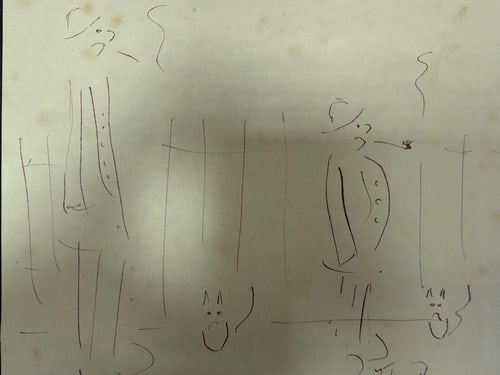 Original, Drawing, Rare, Hand Signed and dated, - 6