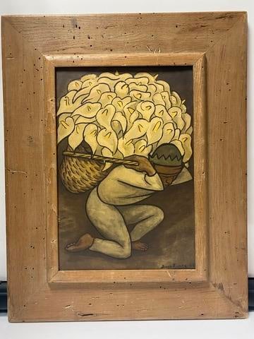 Diego Rivera - Man with Lilies, Signed Lithograph - 9