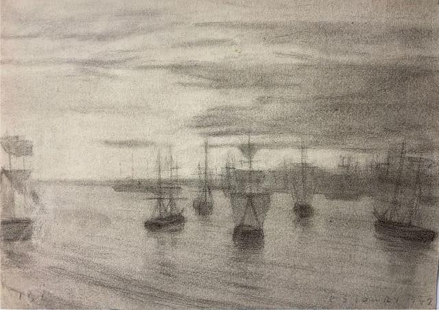 Laurence Stephen Lowry, 1940, Original, Drawing, Hand Signed and dated,Rare - 2