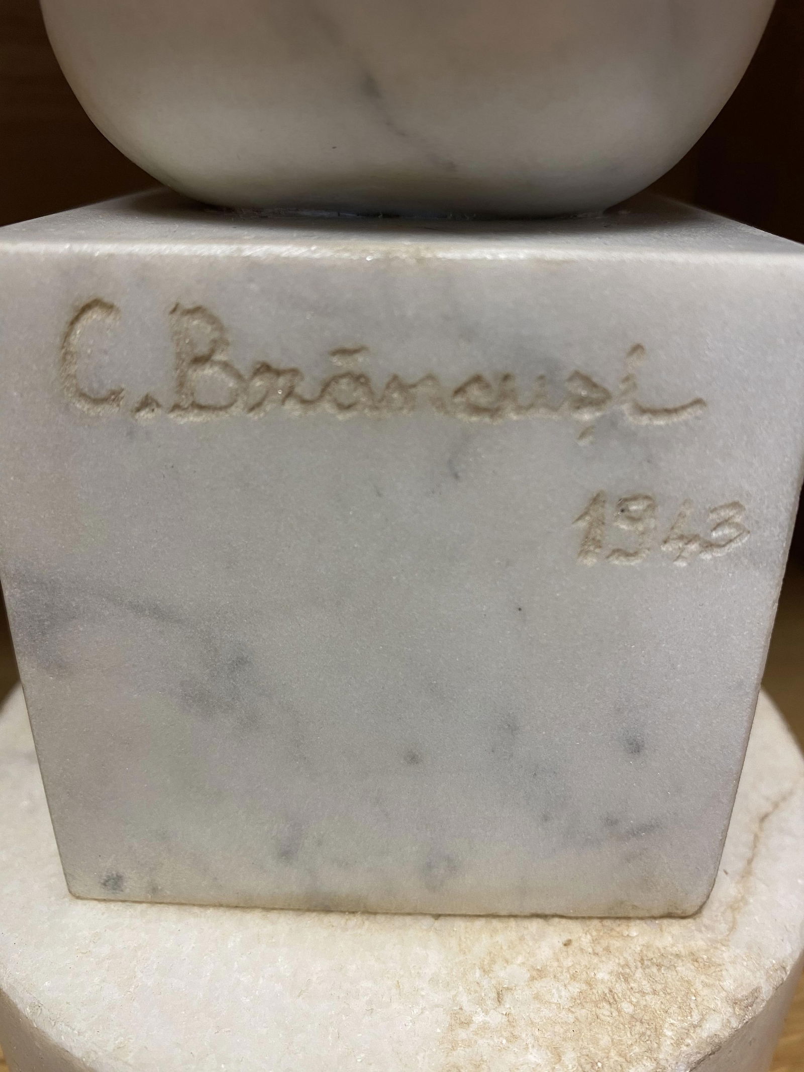 Constantin Brancusi (“In the manner of”) Marble Art Sculpture Signed And Dated 1943 - 6