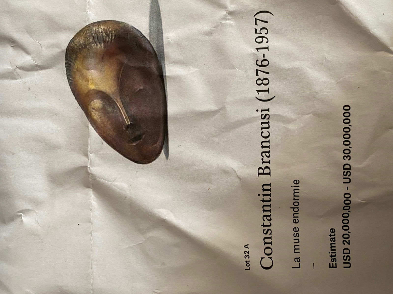 Constantin Brancusi (“In the manner of”) Marble Art Sculpture Signed And Dated 1943 - 9