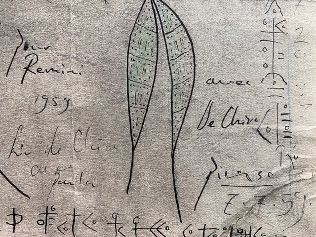 Picasso, Original Artwork, ink Drawing, Signed, - 10