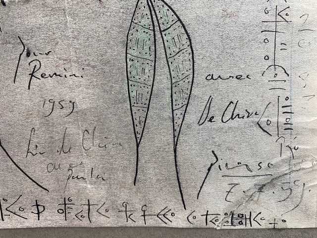 Picasso, Original Artwork, ink Drawing, Signed, - 3