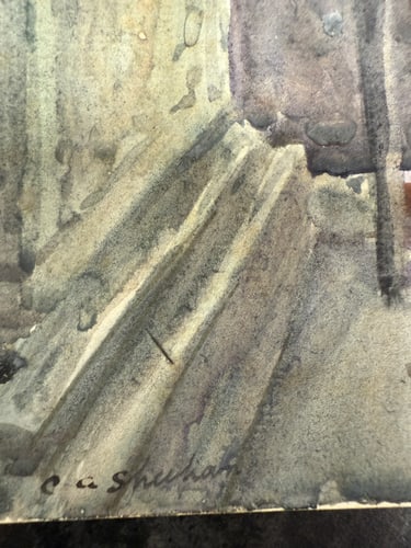 Charles. A. Sheahan (1864-1937) Original, Watercolor Drawing, Rare, Hand Signed, - 2