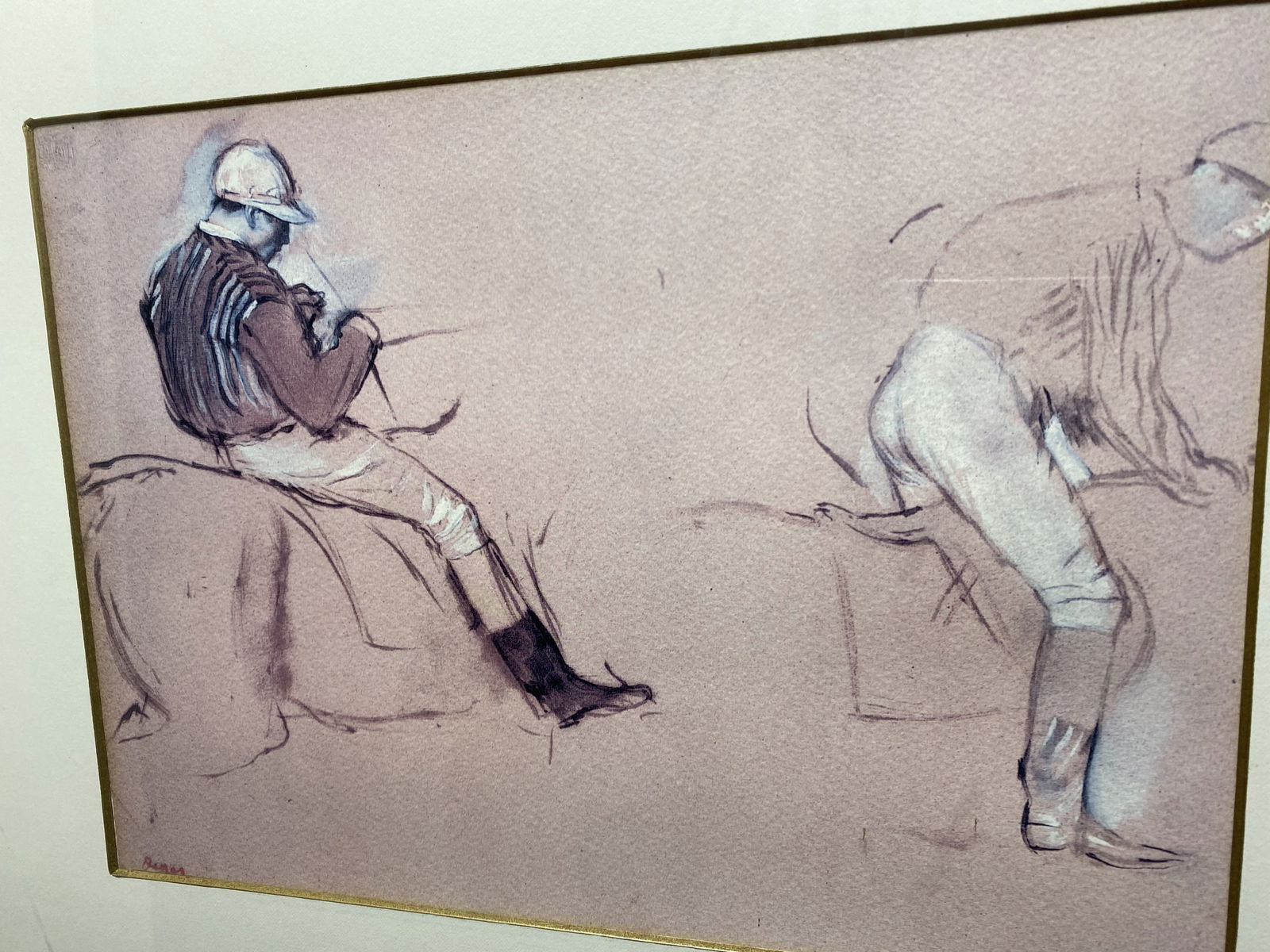 Edgar Degas, Two Man On Horses, Lithograph, Original, Printed Signature - 3